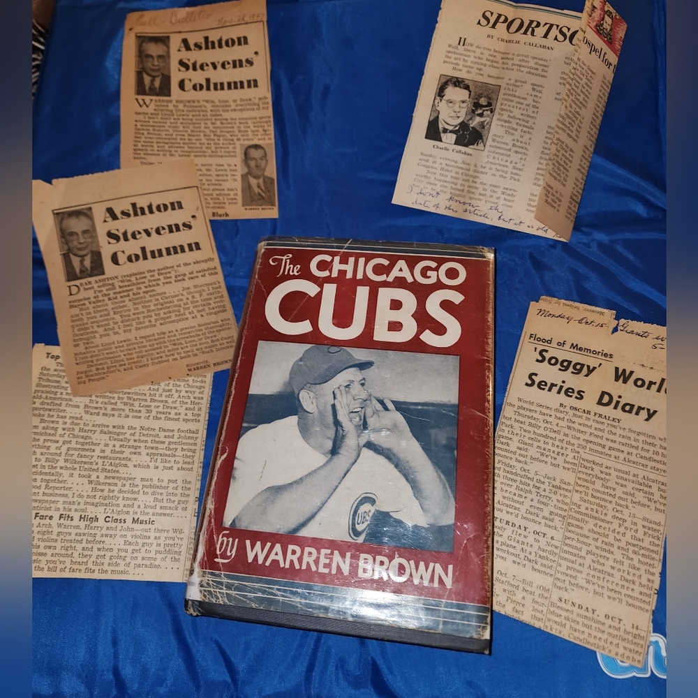 SIGNED The Chicago Cubs Book by Warren Brown